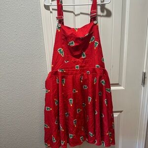 SHEIN Red overalls Christmas dress